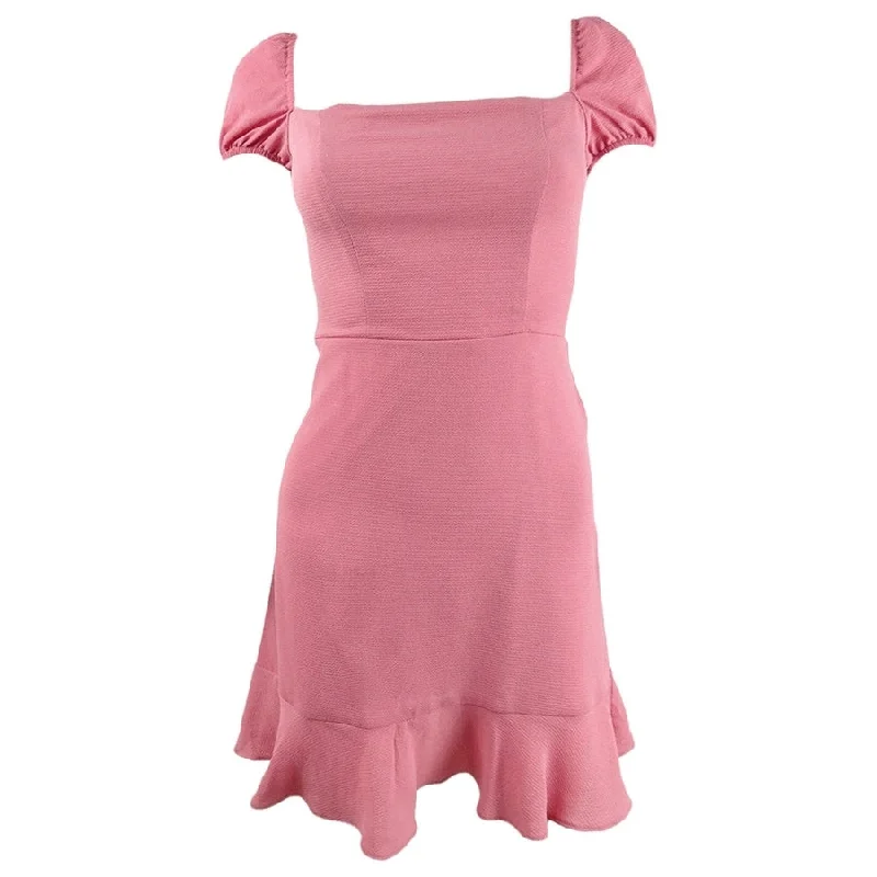 B Darlin Junior's Flounce Hem a Line Dress Pink Size 13 - 14