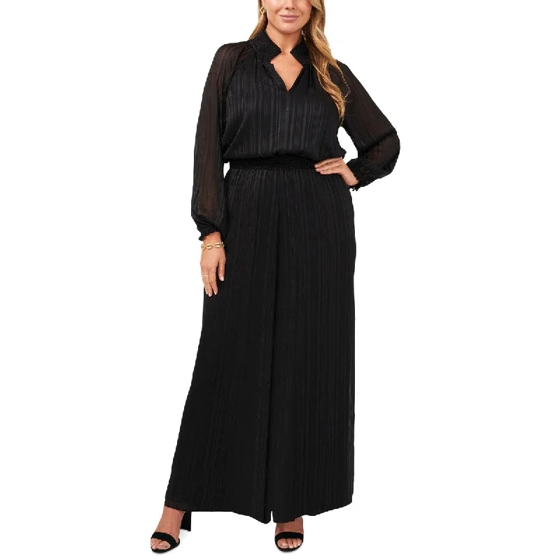 MSK Women's Smocked Waist Jumpsuit Black Size 3X