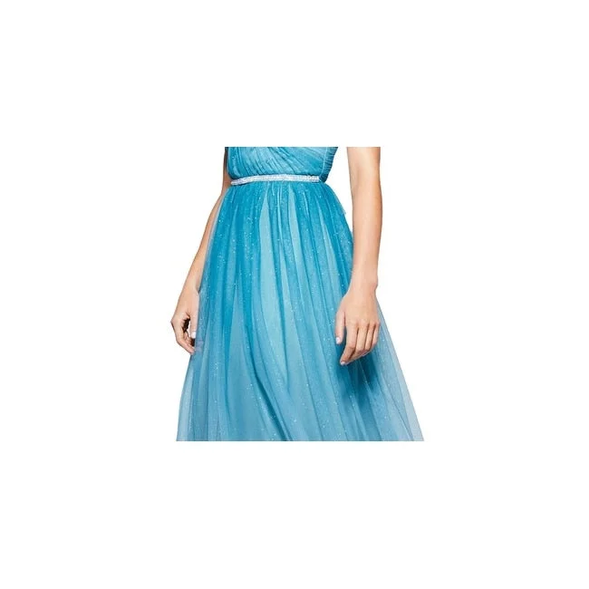 Teeze Me Junior's Open Lattice Back Ombre Gown Teal/ Aqua Size 9