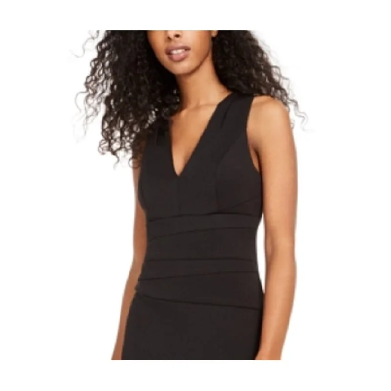 Teeze Me Junior's Paneled Bodycon Dress Black Size 9