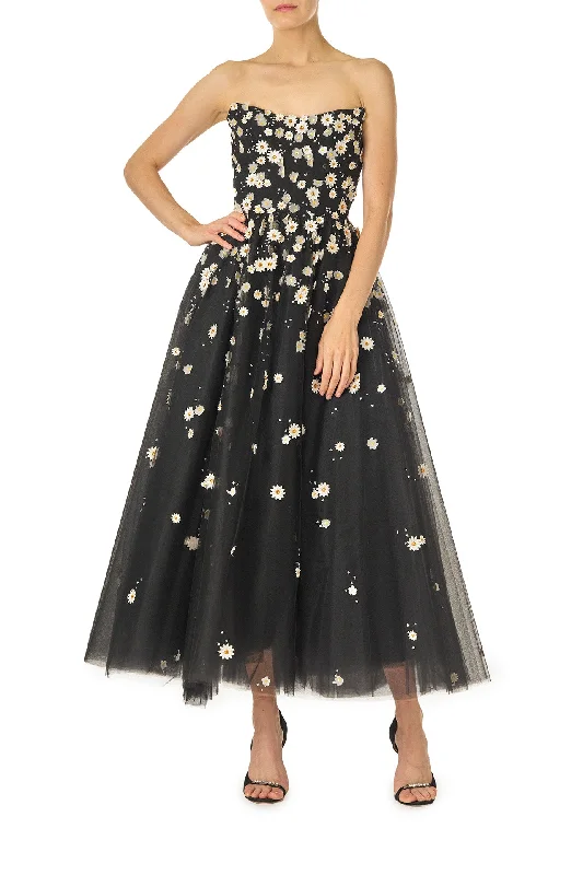 Daisy Embroidered Tulle Dress