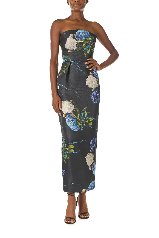 Tea Length Floral Gazar Gown