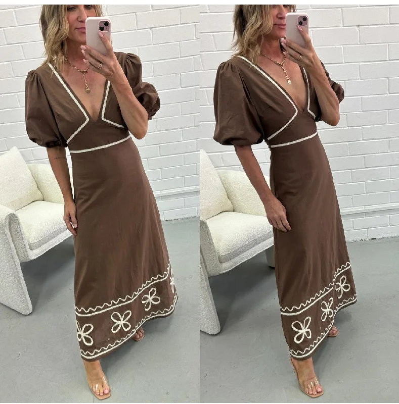 Sweet Like Chocolate Midi Dress